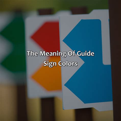 What Color Are Guide Signs? - colorscombo.com