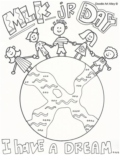 Martin Luther King Jr. Coloring Pages - Doodle Art Alley in 2020 ...