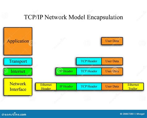 TCP/IP Network Model stock illustration. Illustration of link - 28867280