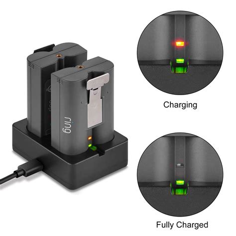 Ring Battery Charger, Dual Port Charging Station for Ring Spotlight Cam Battery, Ring Video ...