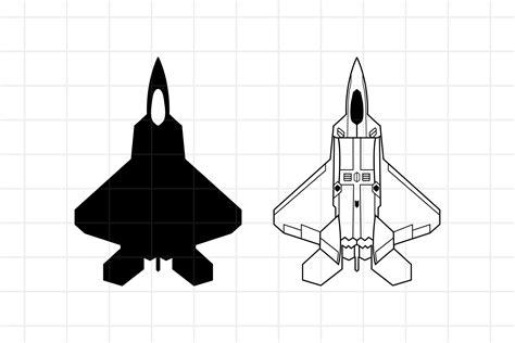 American fighter F-22 Raptor SVG cutting file, plane. (688946) | Cut Files | Design Bundles