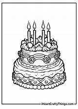 Cake Printable Coloring Pages sketch template