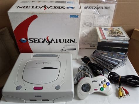 Japanese Sega Saturn boxed console HST-0019 with 10 games - Catawiki