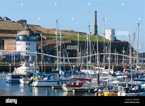 Whitehaven harbour and marina, Cumbria Stock Photo - Alamy