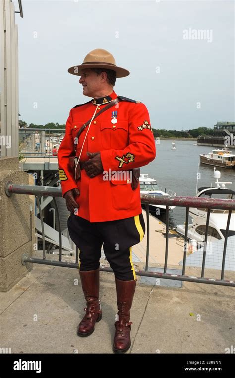 An RCMP officer in uniform during Canada Day celebrations in the Old ...