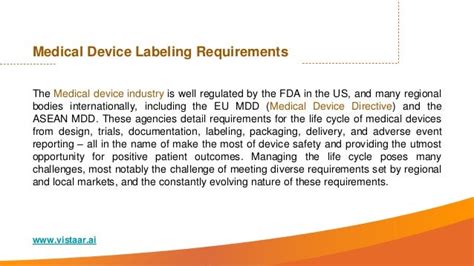 Medical Device Labeling Requirements | VISTAAR