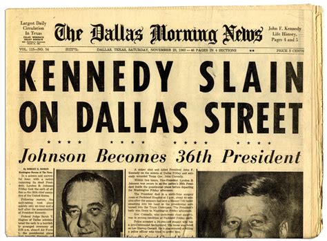 Lot Detail - JFK Assassination Newspaper -- ''Dallas Morning News'' From 23 November 1963