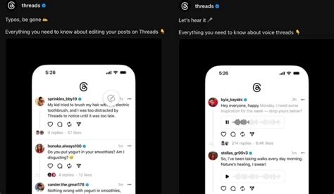 Instagram Threads: New Edit and Voice Options Features