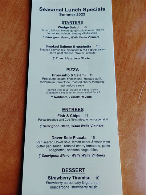 Menu at Lombardi's in Everett, Everett