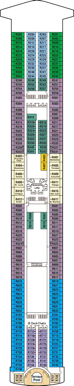 Caribbean Princess Cruise Ship: Deck Plans on Cruise Critic