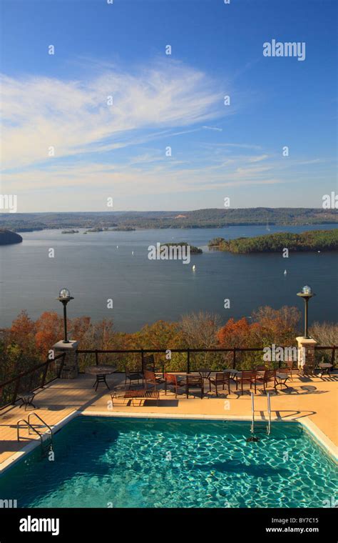 Swimming Pool at Lodge, Lake Guntersville Resort State Park, Guntersville, Alabama, USA Stock ...