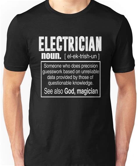 Electrician Noun T-Shirt Essential T-Shirt by larspat | Minimal shirt ...