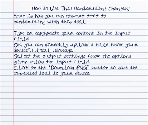 Text To Handwriting Converter - Create Assignments Online