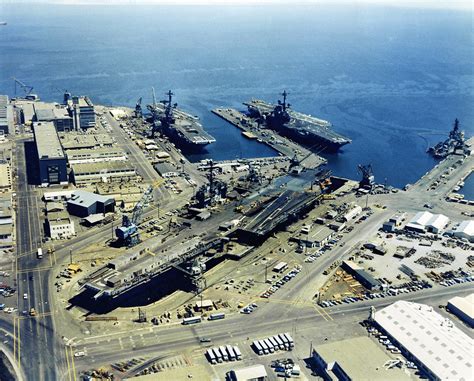 An aerial view of Hunter's Point Naval Shipyard, San Francisco ...