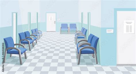 Empty waiting room in the hospital. Private medical practice. Modern ...