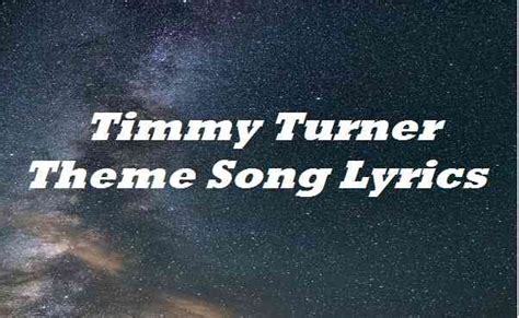 Timmy Turner Theme Song Lyrics - Song Lyrics Place