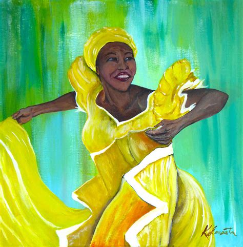 Afro Cuban Dancer Painting by Kevin Lancaster - Fine Art America