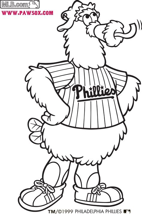 Phillie Phanatic Coloring Page