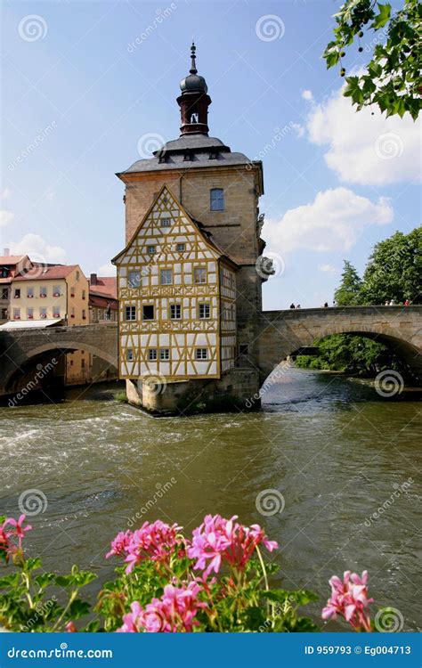 Old Town Hall Bamberg stock image. Image of historic, houses - 959793