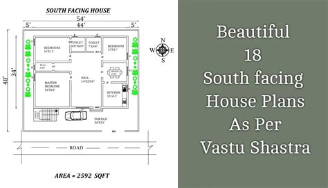 Beautiful 18 South facing House Plans As Per Vastu Shastra | Civilengi