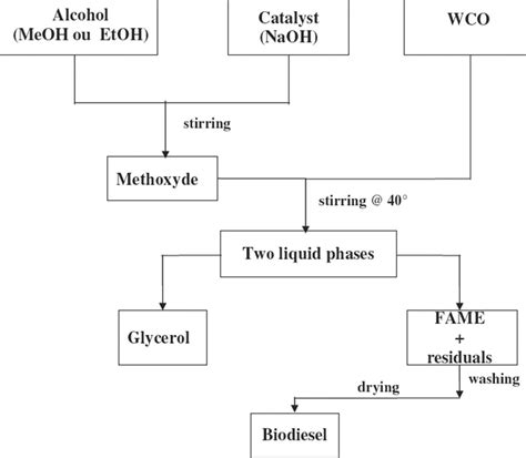 Flow Chart of Transesterification Process. | Download Scientific Diagram