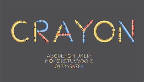 Crayon Font Vector Art, Icons, and Graphics for Free Download