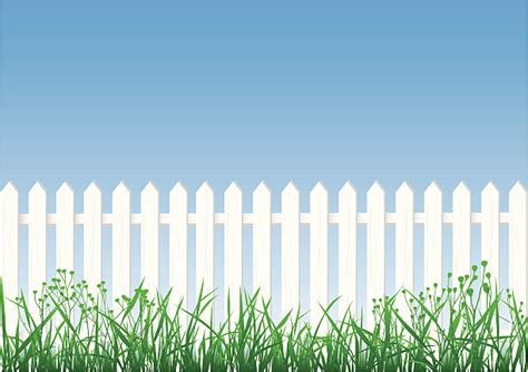 Yard White Picket Fence Clip Art