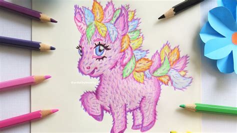 DRAWING a Cute Unicorn (Colour Pencil Time-lapse) 🌸 artistbybeauty ...