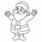 Premium Vector  Smiling Santa Claus Coloring Page sketch template