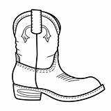 Cowboy Boot Coloring sketch template
