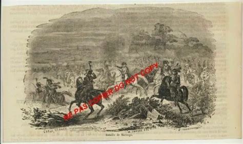 EMPEROR EMPIRE NAPOLON Bonaparte Battle Marengo Engraving 1859 Old Print £5.31 - PicClick UK