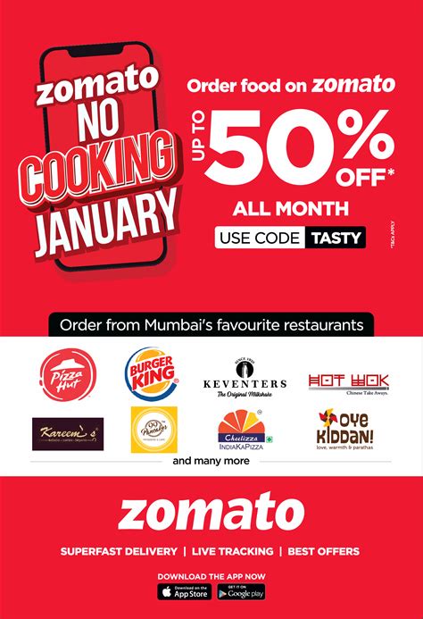 Zomato Order Food On Zomato Upto 50% All Month Ad - Advert Gallery