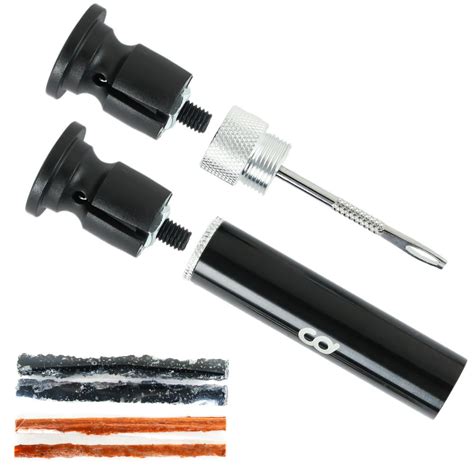 Mountain Bike Bicycle Tubeless Tire Repair Plug Kit - Store inside Handlebar - Walmart.com ...