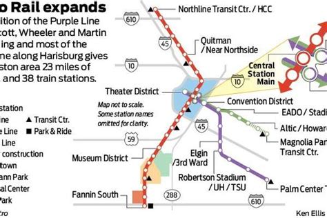 Downtown Houston Metro Rail Map