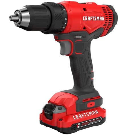 CRAFTSMAN V20 20-Volt Max 1/2-in Cordless Drill (2-Batteries Included) at Lowes.com