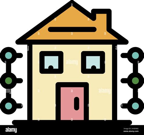Construction project icon. Outline construction project vector icon color flat isolated Stock ...