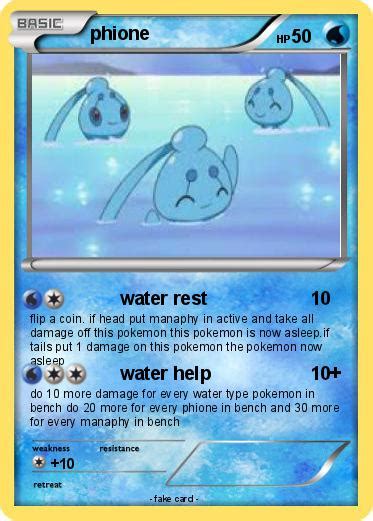 Pokémon phione 107 107 - water rest - My Pokemon Card