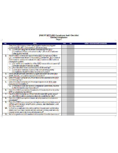 10+ Compliance Audit Templates in PDF | Word