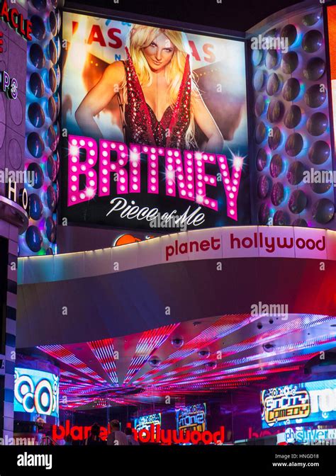 The britney Spears show poster at Planet Hollywood Resort in Las Vegas. Spears has a two-year ...