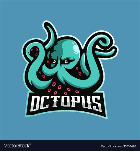 Octopus mascot logo design Royalty Free Vector Image