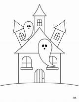Haunted House Coloring Pages  25 FREE Printabulls sketch template