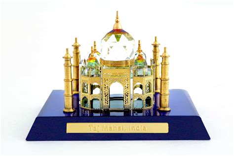 Buy Crystal 24 Karat Gold Plated Taj Mahal Home Decorative Souvenir ...