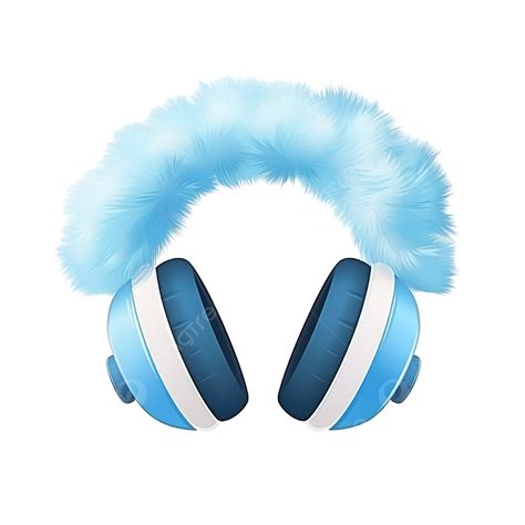 Ear Muffs Warmers With Blue Fur Winter Element Illustration, Earmuff, Clothes, Warm PNG ...