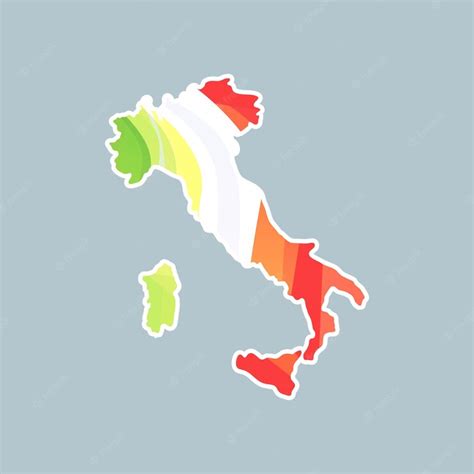 Premium Vector | Silhouette of italy on map