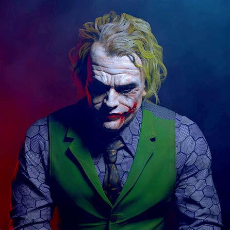 HD wallpaper: Heath Ledger as The Joker, Batman, studio shot, make-up, front view | Wallpaper Flare