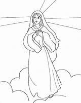 Printable Mother Mary Coloring Page sketch template