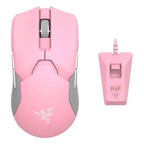 Razer Viper Ultimate Hyperspeed Lightest Wireless Gaming Mouse & RGB Charging Dock - Quartz Pink ...