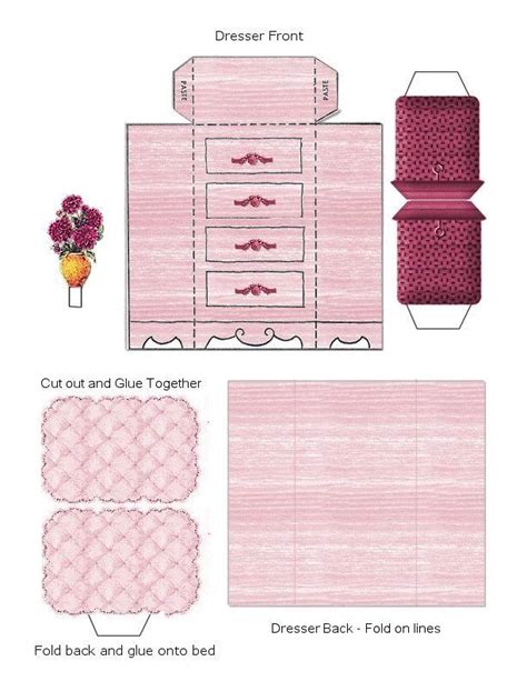 Paper Crafts – Interior Model – Bedroom 2 | Miniature printables ...