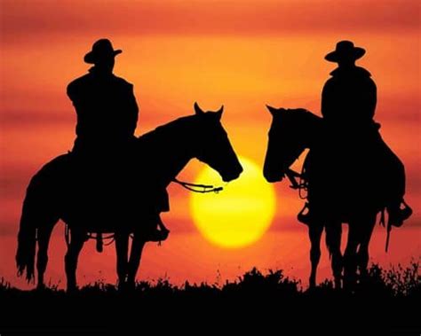 Cowboys Silhouette Paint By Numbers - Numeral Paint Kit