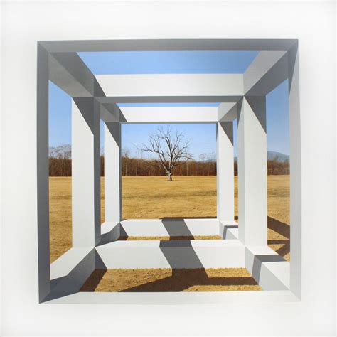 Warner Friedman - Double Open Ended Cube, Painting at 1stdibs